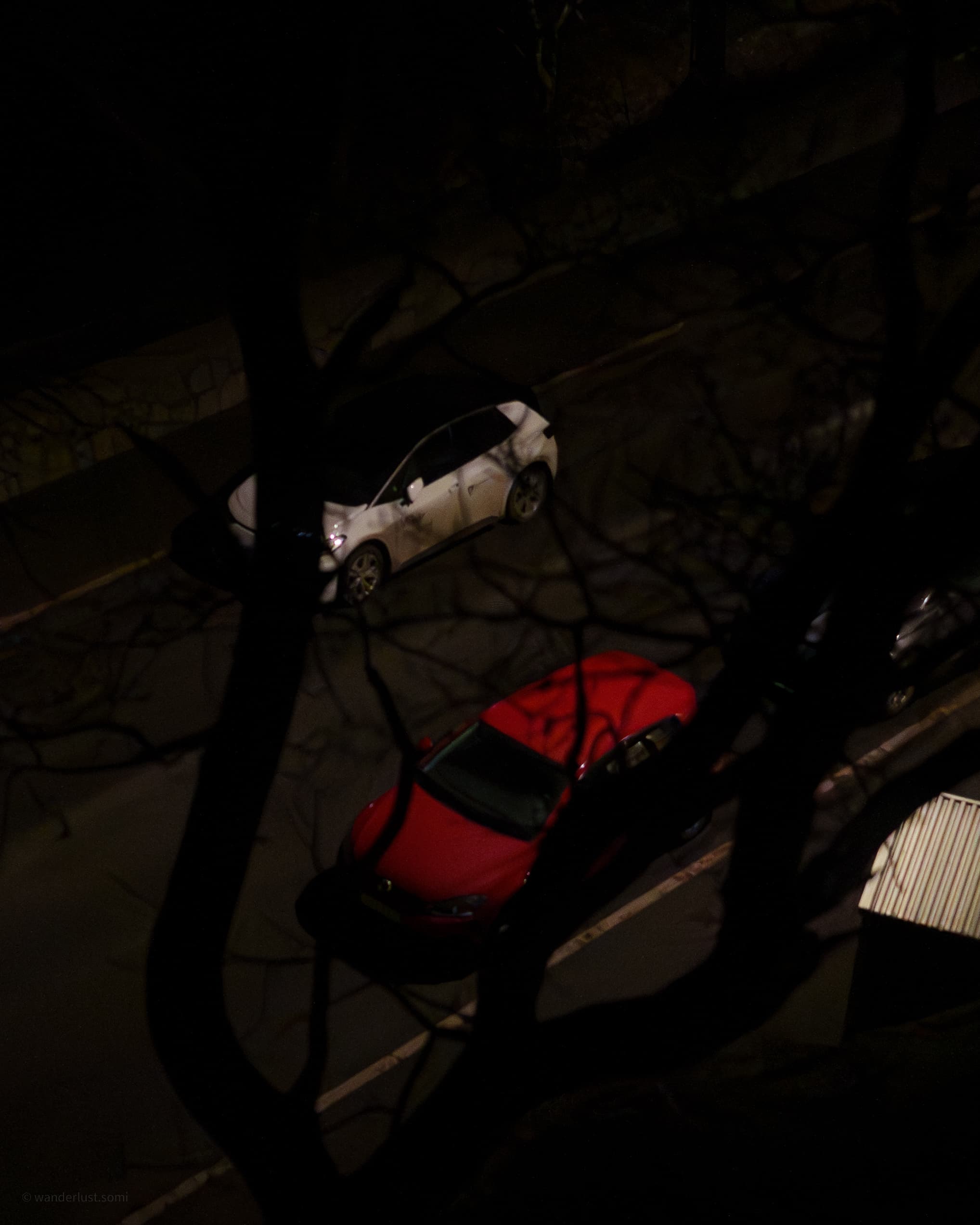 Dark Bright Red White - an abstract contrast photograph